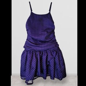 Chaps Purple Polka Dot Dress  Kids Size: 7